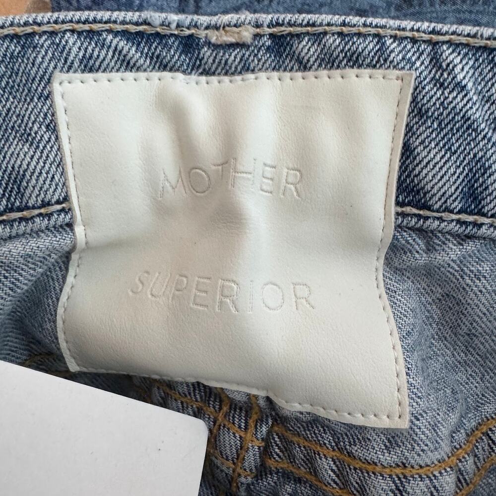 MOTHER Superior The Dazzler Ankle Denim Jeans Distressed Size 24 Light Wash - Picture 5 of 8
